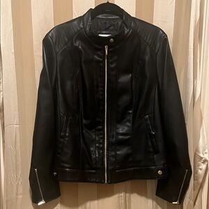 Cole Haan Black Leather Jacket for Women
